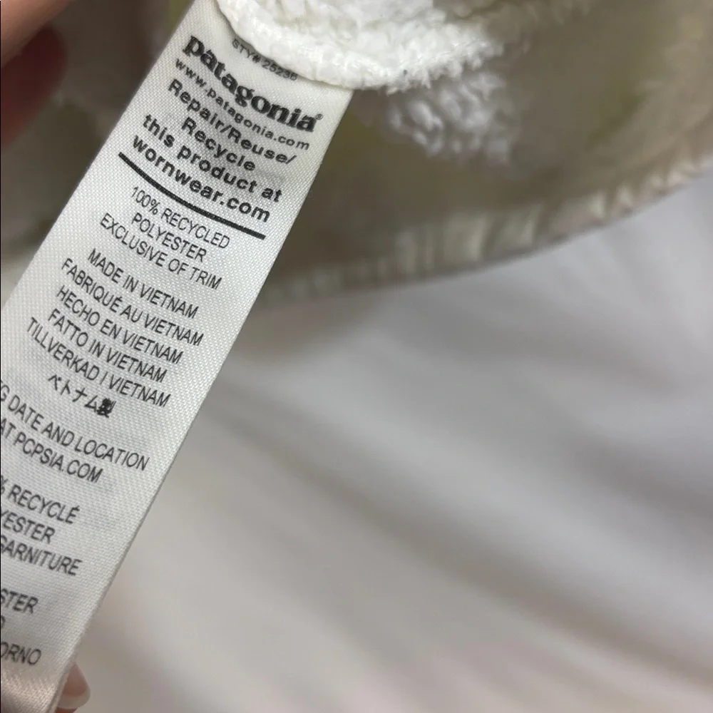 Patagonia Los Gatos Sweater - 1/4 Zip White Pullover - Picture 4 of 7
